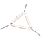 三角形. 铁丝(16ga)镀锌带法兰管杆. 2-1/2" (64mm)